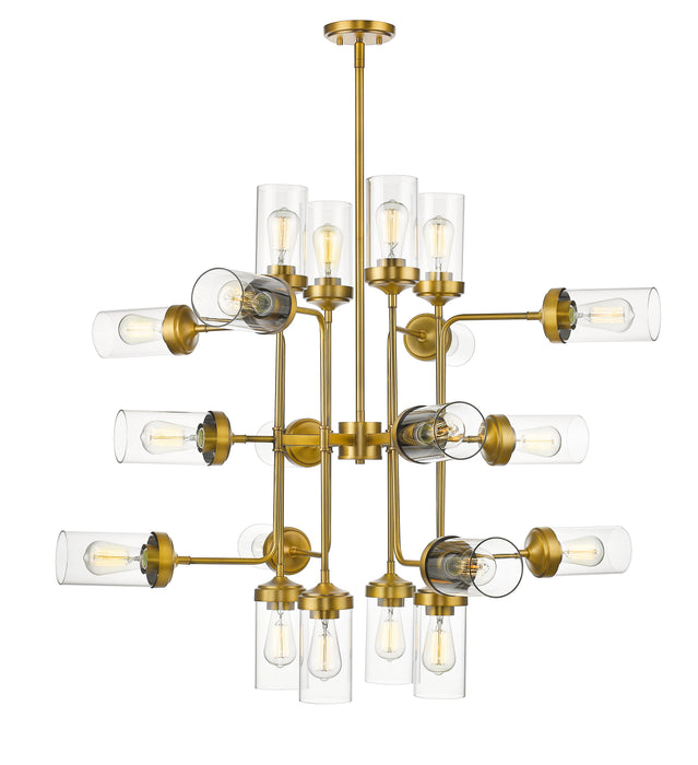 Chandelier Z-Lite 617-20FB Foundry Brass Calliope 20 Light Chandelier Z-Lite