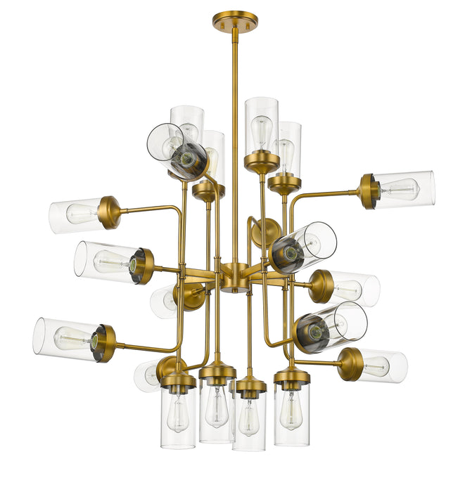 Chandelier Z-Lite 617-20FB Foundry Brass Calliope 20 Light Chandelier Z-Lite