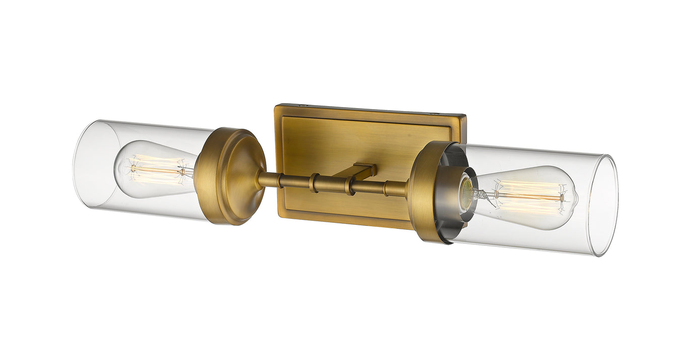 Wall Sconce Z-Lite 617-2S-FB Foundry Brass Calliope 2 Light Wall Sconce Z-Lite