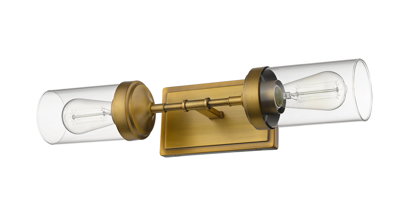 Wall Sconce Z-Lite 617-2S-FB Foundry Brass Calliope 2 Light Wall Sconce Z-Lite