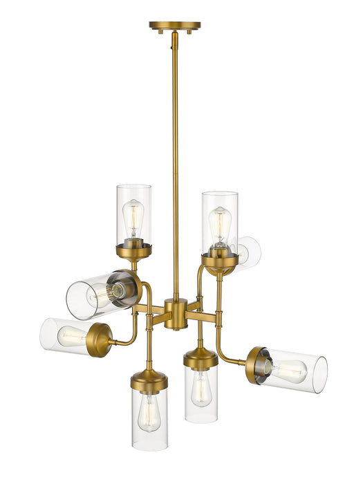 Chandelier Z-Lite 617-8FB Foundry Brass Calliope 8 Light Chandelier Z-Lite
