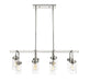 Linear Chandelier Z-Lite 617-8L-PN Polished Nickel Calliope 8 Light Linear Chandelier Z-Lite