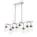 Linear Chandelier Z-Lite 617-8L-PN Polished Nickel Calliope 8 Light Linear Chandelier Z-Lite