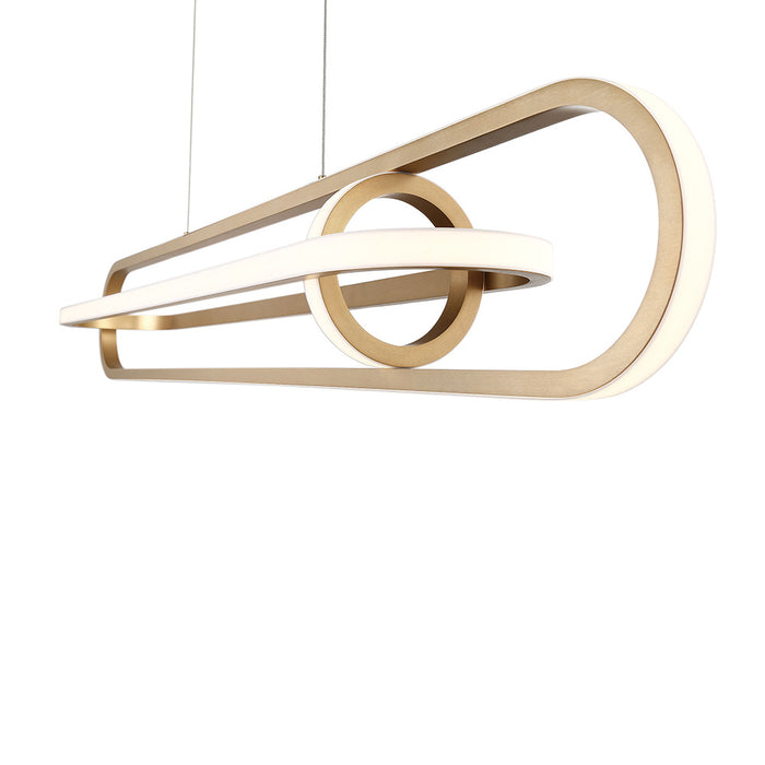 Eurofase 37039-028 Demark 42" Matte Gold LED Chandelier