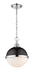 Pendant Z-Lite 619MP-MB-CH Matte Black + Chrome Peyton 2 Light Pendant Z-Lite