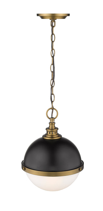 Pendant Z-Lite 619MP-MB-FB Matte Black + Factory Bronze Peyton 2 Light Pendant Z-Lite