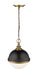 Pendant Z-Lite 619MP-MB-FB Matte Black + Factory Bronze Peyton 2 Light Pendant Z-Lite