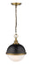 Pendant Z-Lite 619MP-MB-FB Matte Black + Factory Bronze Peyton 2 Light Pendant Z-Lite