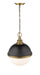 Pendant Z-Lite 619P14-MB-FB Matte Black + Factory Bronze Peyton 2 Light Pendant Z-Lite