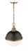Pendant Z-Lite 619P14-MB-FB Matte Black + Factory Bronze Peyton 2 Light Pendant Z-Lite