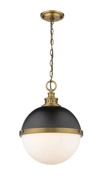 Pendant Z-Lite 619P14-MB-FB Matte Black + Factory Bronze Peyton 2 Light Pendant Z-Lite