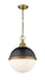 Pendant Z-Lite 619P14-MB-FB Matte Black + Factory Bronze Peyton 2 Light Pendant Z-Lite