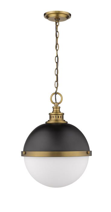Pendant Z-Lite 619P14-MB-FB Matte Black + Factory Bronze Peyton 2 Light Pendant Z-Lite