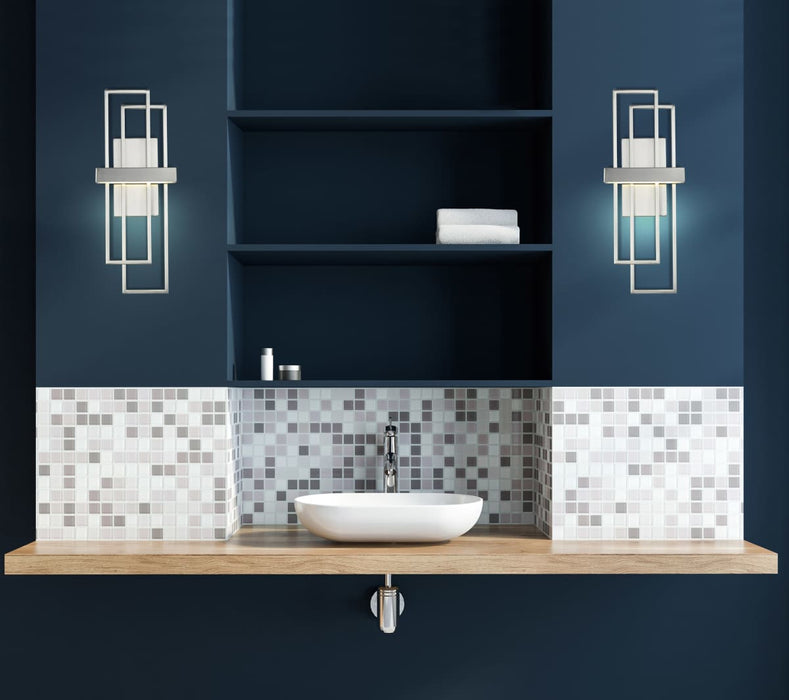 Sconce Nuvo 62-105 Frame - LED Wall Sconce with Frosted Lens - Brushed Nickel Finish Nuvo
