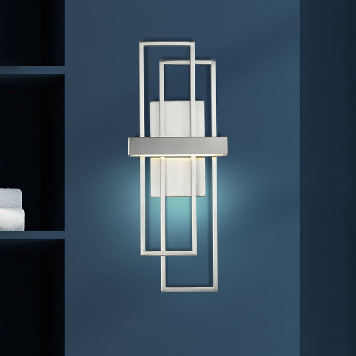 Sconce Nuvo 62-105 Frame - LED Wall Sconce with Frosted Lens - Brushed Nickel Finish Nuvo