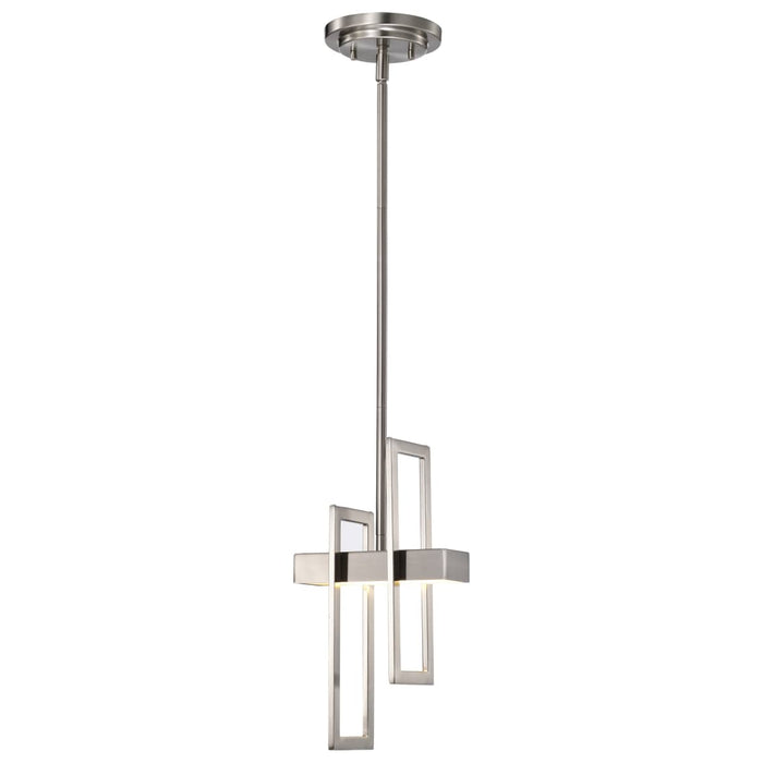 Pendant Nuvo 62-106 Frame - LED Pendant with Frosted Glass - Brushed Nickel Finish Nuvo