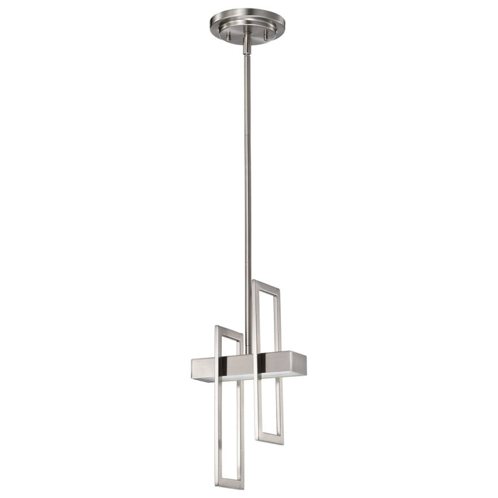 Pendant Nuvo 62-106 Frame - LED Pendant with Frosted Glass - Brushed Nickel Finish Nuvo