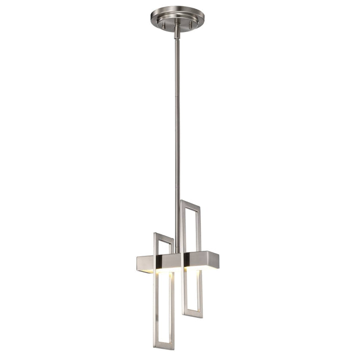 Pendant Nuvo 62-106 Frame - LED Pendant with Frosted Glass - Brushed Nickel Finish Nuvo