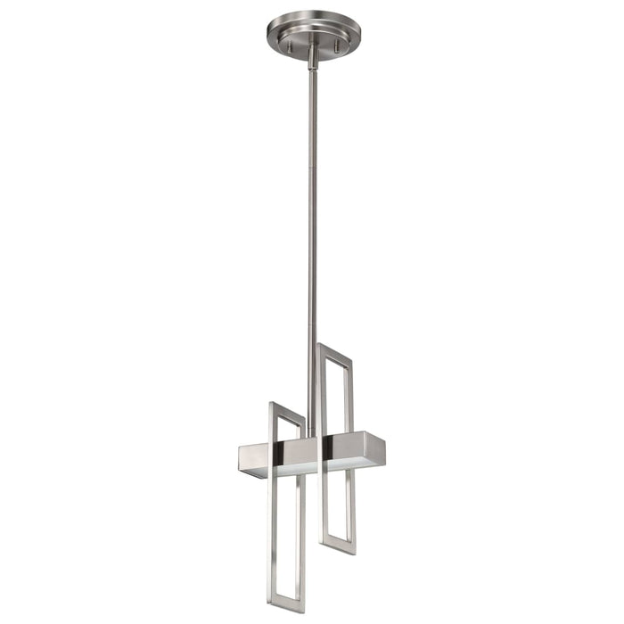 Pendant Nuvo 62-106 Frame - LED Pendant with Frosted Glass - Brushed Nickel Finish Nuvo