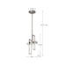 Pendant Nuvo 62-106 Frame - LED Pendant with Frosted Glass - Brushed Nickel Finish Nuvo