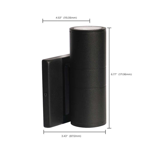 Sconce Nuvo 62-1138 1 Light - LED Small Up or Down Sconce Fixture - Black Finish - 10W - 120/277V Nuvo