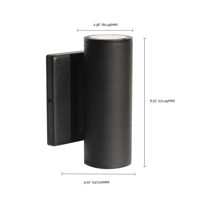 Sconce Nuvo 62-1142R1 2 Light - LED Small Up and Down Sconce Fixture - Black Finish - 10W - 120/277V Nuvo