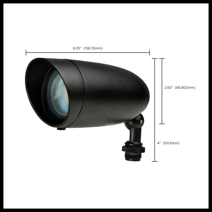 Flood Light Nuvo 62-1198 LED Landscape Flood - 9 Watt - Matte Black Finish - 3000K - 120 Volt Nuvo