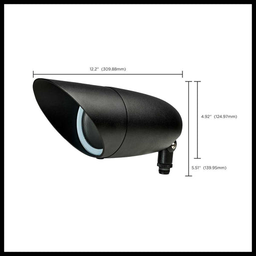 Flood Light Nuvo 62-1199 LED Landscape Flood - 12 Watt - Matte Black Finish - 3000K - 120 Volt Nuvo