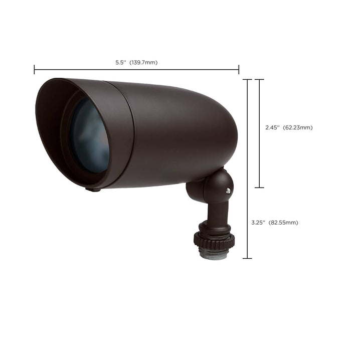 Flood Light Nuvo 62-1200 LED Landscape Flood 6W - Bronze Finish - 3000K Nuvo