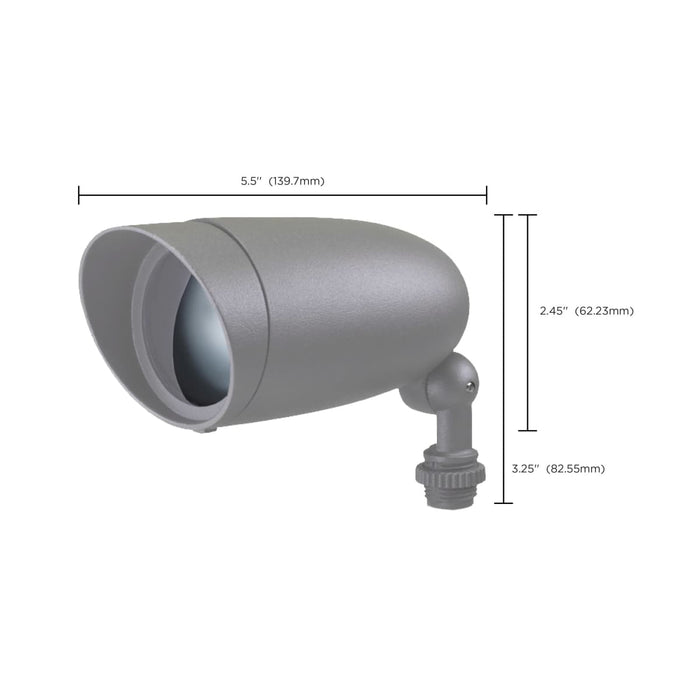 Flood Light Nuvo 62-1202 LED Landscape Flood 6W - Light - Gray Finish Nuvo