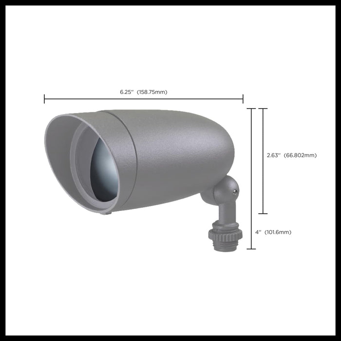 Flood Light Nuvo 62-1204 LED Landscape Flood 9W - Light - Gray Finish Nuvo