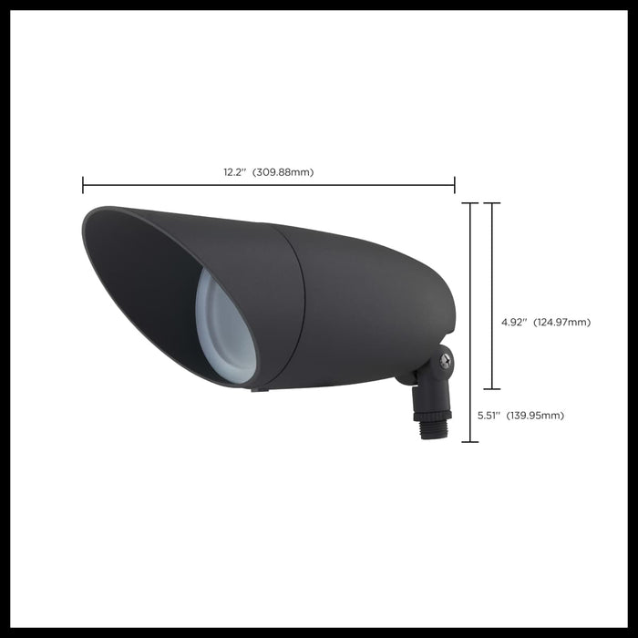 Flood Light Nuvo 62-1207 LED Landscape Flood 12 Watt - 3000K - Dark Gray Finish Nuvo