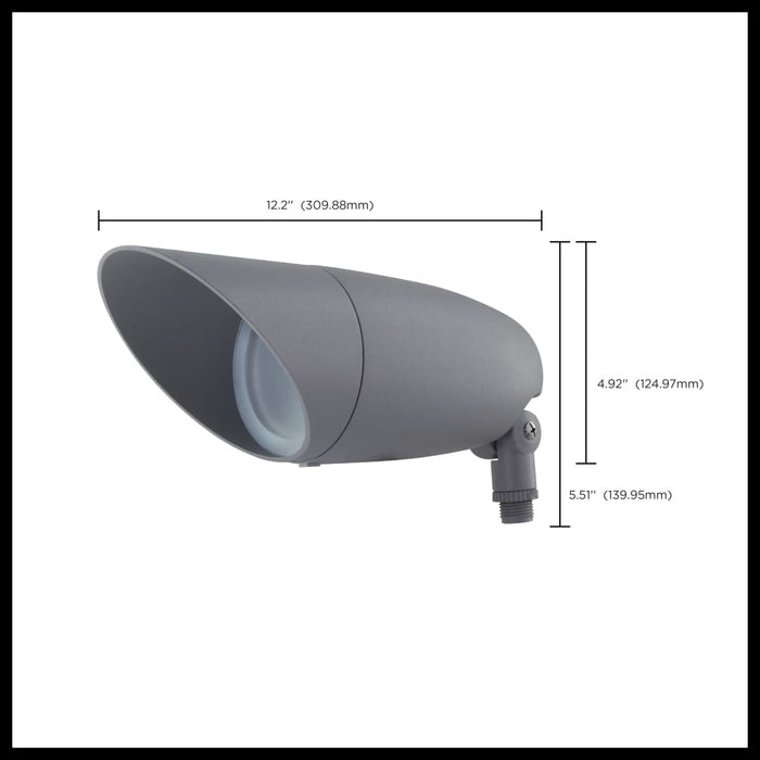Flood Light Nuvo 62-1208 LED Landscape Flood 12 Watt - 3000K - Light Gray Finish Nuvo