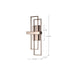Sconce Nuvo 62-125 Frame - 1 Module Wall Sconce with Frosted Glass - Hazel Bronze Finish Nuvo