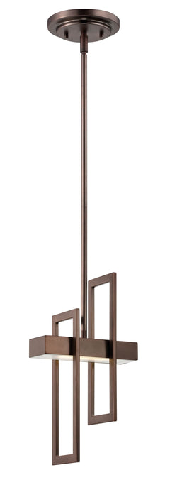 Pendant Nuvo 62-126 Frame - 1 Module Pendant with Frosted Glass - Hazel Bronze Finish Nuvo