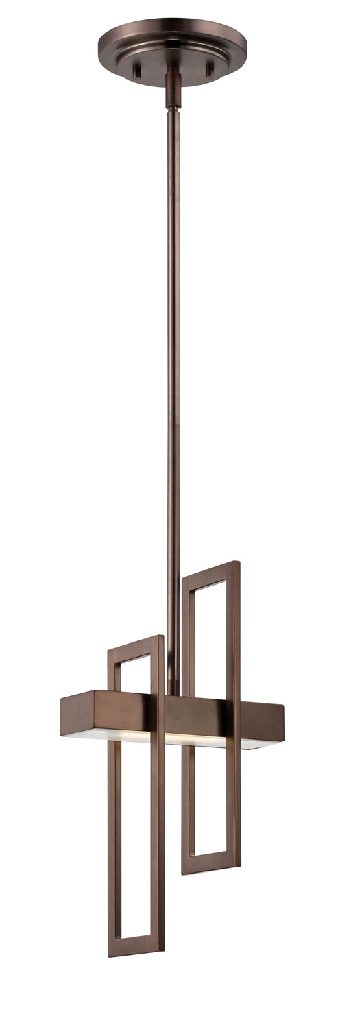 Pendant Nuvo 62-126 Frame - 1 Module Pendant with Frosted Glass - Hazel Bronze Finish Nuvo