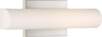 Vanity Nuvo 62-1321 Bend - LED Small Vanity - Brushed Nickel Finish with White Acrylic Nuvo