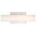 Vanity Nuvo 62-1321 Bend - LED Small Vanity - Brushed Nickel Finish with White Acrylic Nuvo