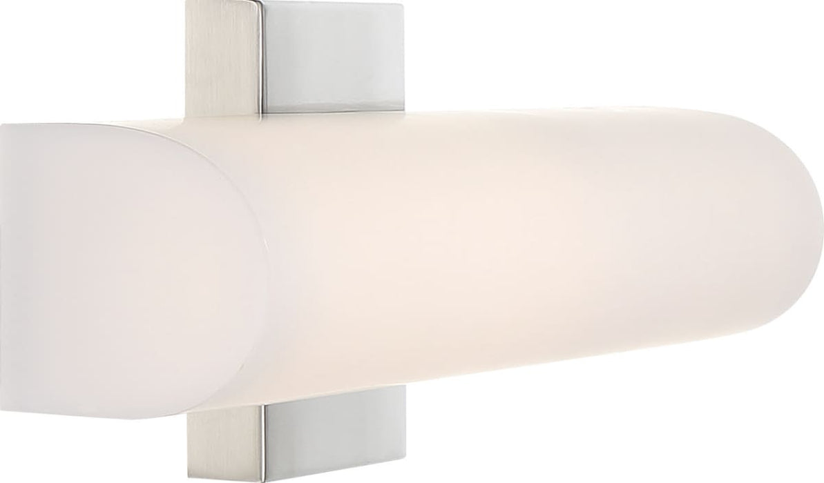 Vanity Nuvo 62-1322 Bend - LED Medium Vanity - Brushed Nickel Finish with White Acrylic Nuvo