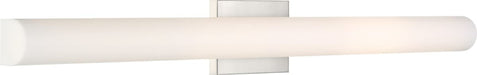 Vanity Nuvo 62-1323 Bend - LED Large Vanity - Brushed Nickel Finish with White Acrylic Nuvo