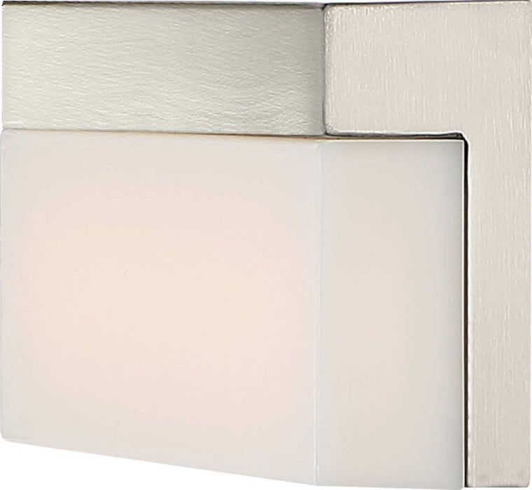 Vanity Nuvo 62-1327 Jackson - LED Small Vanity - Brushed Nickel Finish with White Acrylic Nuvo