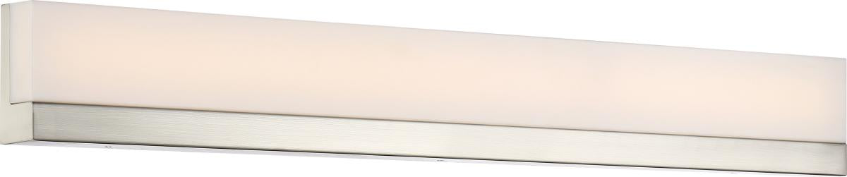 Vanity Nuvo 62-1329 Jackson - LED Large Vanity - Brushed Nickel Finish with White Acrylic Nuvo