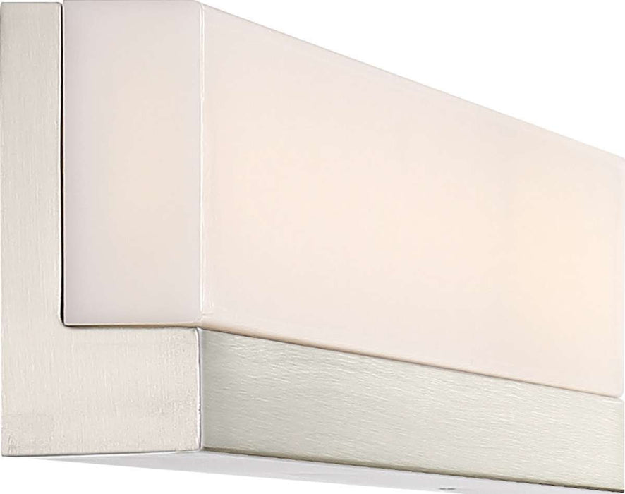 Vanity Nuvo 62-1329 Jackson - LED Large Vanity - Brushed Nickel Finish with White Acrylic Nuvo