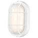 Bulk Head Nuvo 62-1388 LED Small Oval Bulk Head Fixture - White Finish with White Glass Nuvo