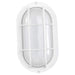 Bulk Head Nuvo 62-1388 LED Small Oval Bulk Head Fixture - White Finish with White Glass Nuvo