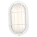 Bulk Head Nuvo 62-1388 LED Small Oval Bulk Head Fixture - White Finish with White Glass Nuvo