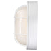 Bulk Head Nuvo 62-1388 LED Small Oval Bulk Head Fixture - White Finish with White Glass Nuvo