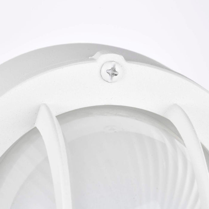 Bulk Head Nuvo 62-1388 LED Small Oval Bulk Head Fixture - White Finish with White Glass Nuvo