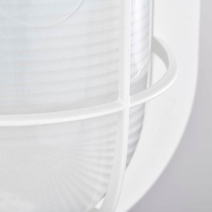 Bulk Head Nuvo 62-1388 LED Small Oval Bulk Head Fixture - White Finish with White Glass Nuvo