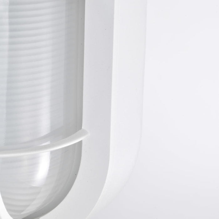 Bulk Head Nuvo 62-1388 LED Small Oval Bulk Head Fixture - White Finish with White Glass Nuvo